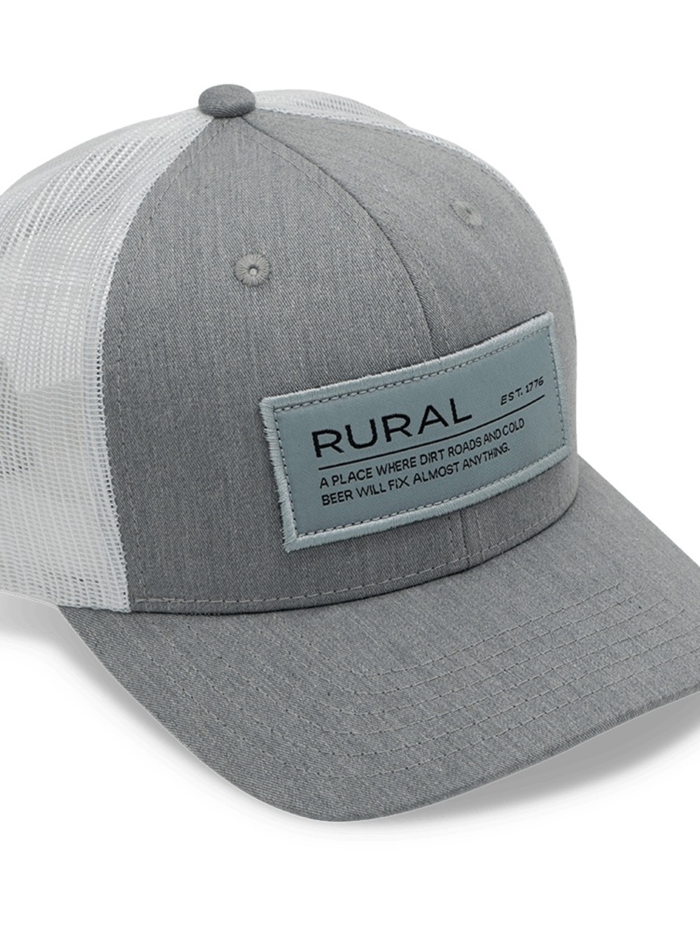 NWT American Cattle Co Rural Definition Gray Trucker Hat Snapback